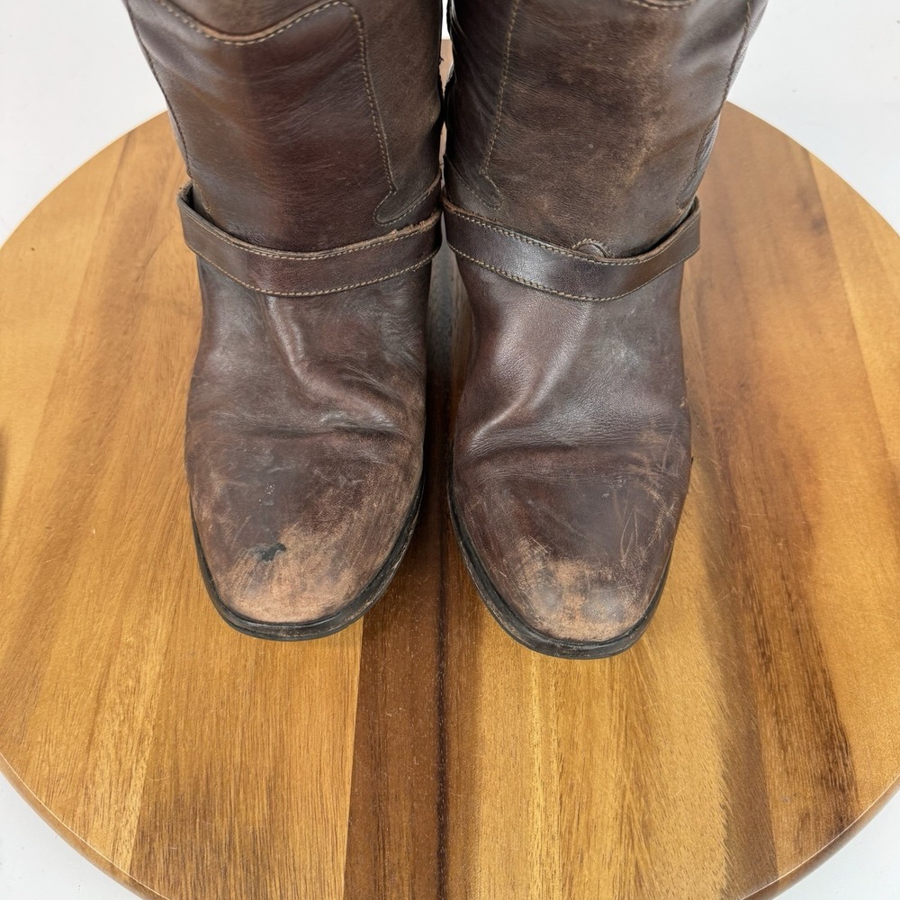 Womens Golden Goose Charlye Brown Leather Tall Knee High Riding Boots Size EU 38 - Picture 8 of 10